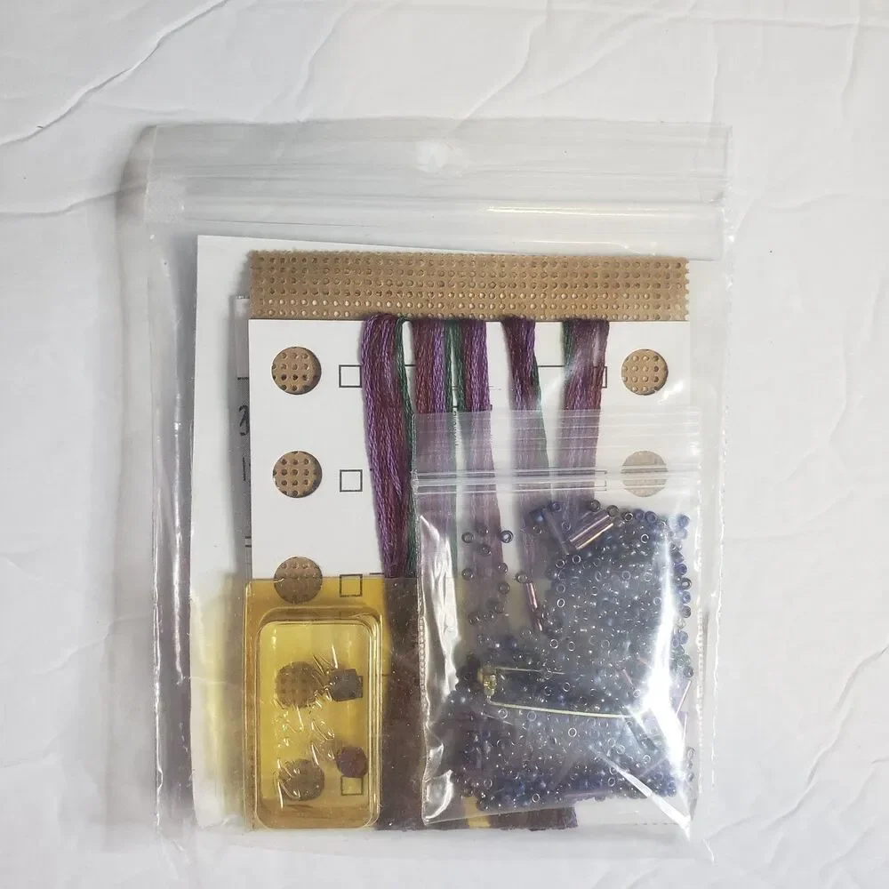 MILL HILL Royal Mauve Dragonfly Pin Counted Glass Bead Cross Stitch Kit NEW